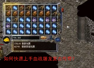 如何快速上手血战屠龙复古传奇? 如何快速上手血战屠龙复古传奇?
