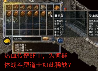 热血传奇SF中,为何群体战斗型道士如此稀缺? 热血传奇SF中,为何群体战斗型道士如此稀缺?