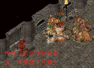 传奇三职业PK制胜秘诀,你掌握了几条? 传奇三职业PK制胜秘诀,你掌握了几条?