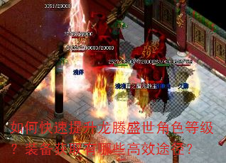 如何快速提升龙腾盛世角色等级?装备获取有哪些高效途径? 如何快速提升龙腾盛世角色等级?装备获取有哪些高效途径?