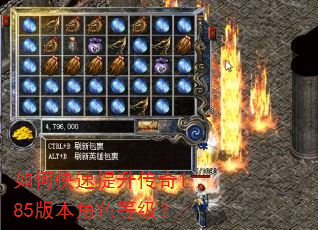 如何快速提升传奇185版本角色等级? 如何快速提升传奇185版本角色等级?